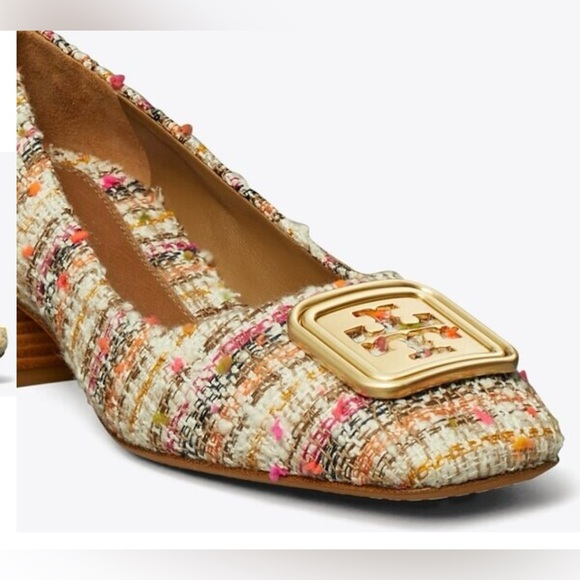 [Tory Burch] Multi Color Georgia Tweed Pump w/Block Heel Sz:8M - Picture 14 of 15
